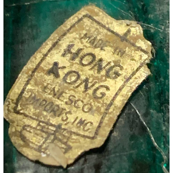 Vintage Enesco Imports Inc Hong Kong Glass Canoe - Picture 6 of 6